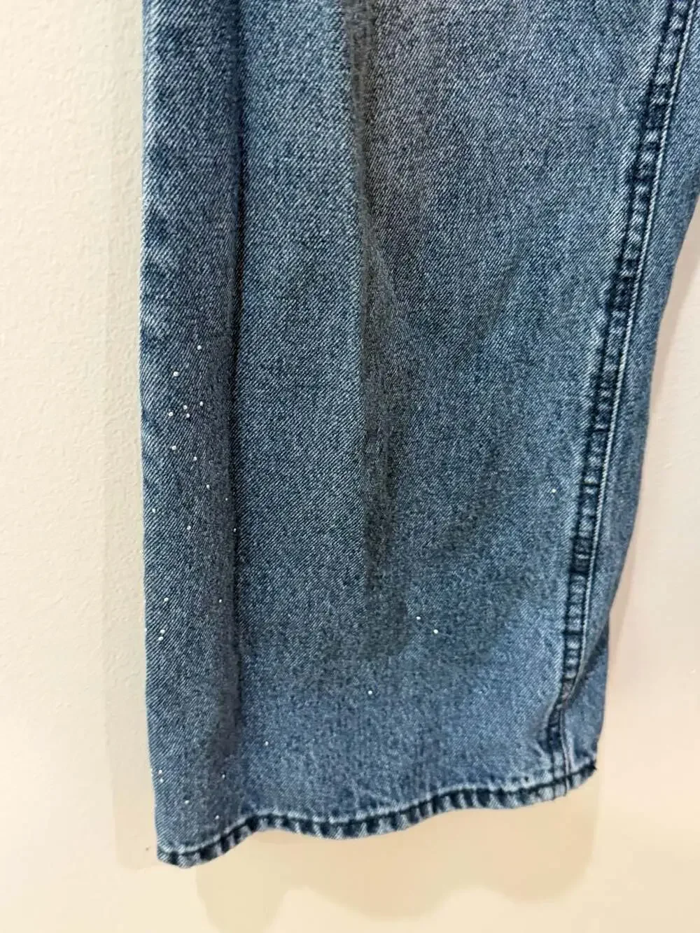 Justice Girls Wide Leg Jeans with Rhinestuds Size 8